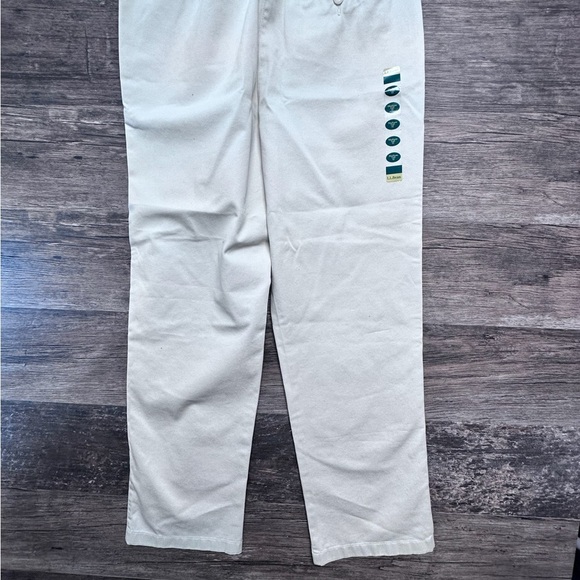 L.L. Bean Women's Cream Khaki Wrinkle Free Dress Pants Classic Fit 12 Tall - Picture 2 of 9